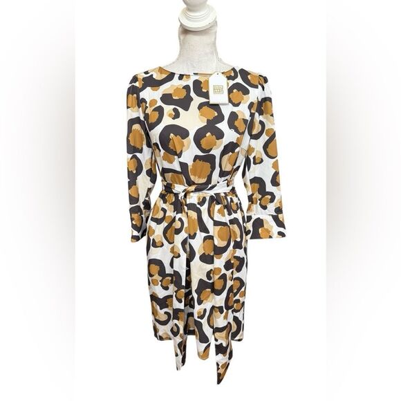 Emily McCarthy Emily Dress In Classic Spot Cheetah Size Small NWT - Picture 1 of 6